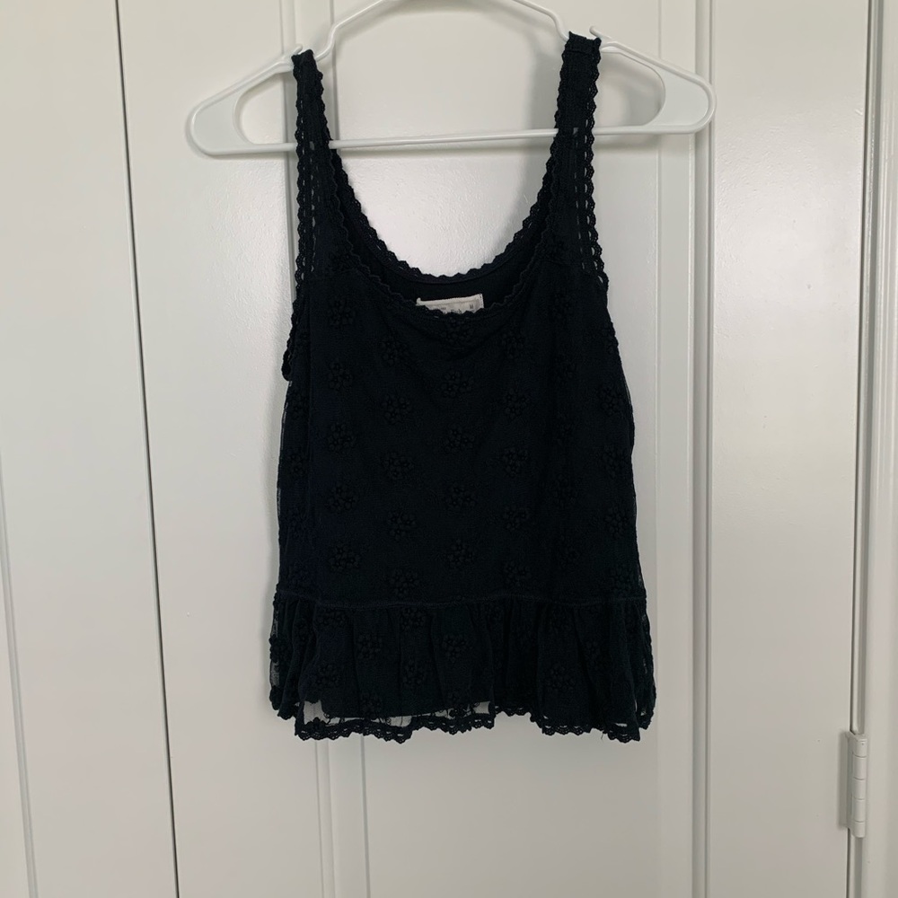 Lacy peplum tank
